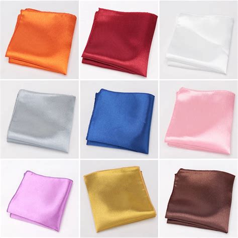 Men S Satin Handkerchief For Men Solid Fashion Mens Suits Pocket Square