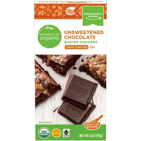 Simple Truth Organic Chocolate Baking Squares Unsweetened Chocolate