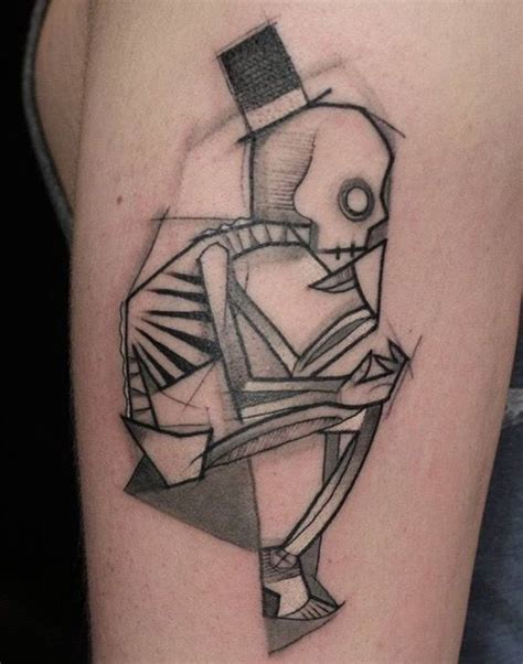 Skeleton Tattoo By Wonka Tattoos Skeleton Tattoos Geometric Tattoo