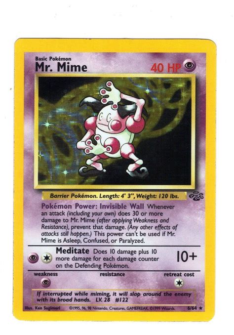 What is pokemon go mr mime weak against. Mr. Mime 6/64 Holo Rare Pokemon Jungle Unlimited Single. Rare and Beautiful Holo NM+ | Pokemon ...