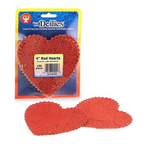Heart Doilies Red 4 Pack Of 100 Michaels