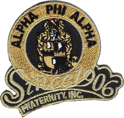 Alpha Phi Alpha Fraternity Inc Since 1906 Iron On Patch Black 275 Product Details