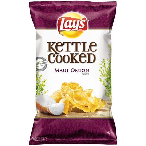 Lays Kettle Cooked Maui Onion Potato Chips 8 Oz