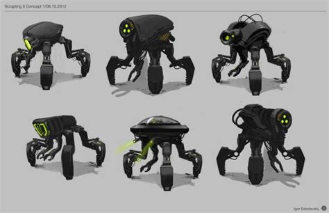 Sketches By Igor Sobolevsky At Robot Concept Art
