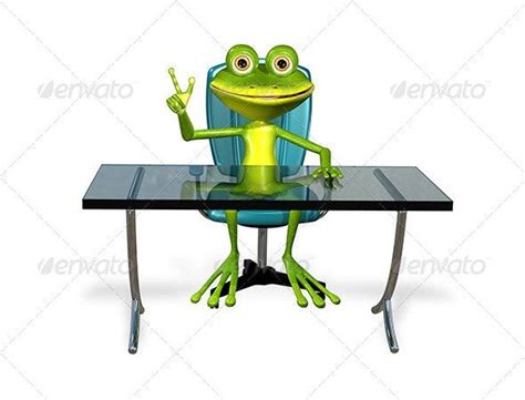 Frog At The Table By Brux Graphicriver In 2020 Frog 3d Character
