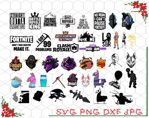 Bundle Fortnite Svg Files For Cricut Silhouette By Cute Yumi On Zibbet