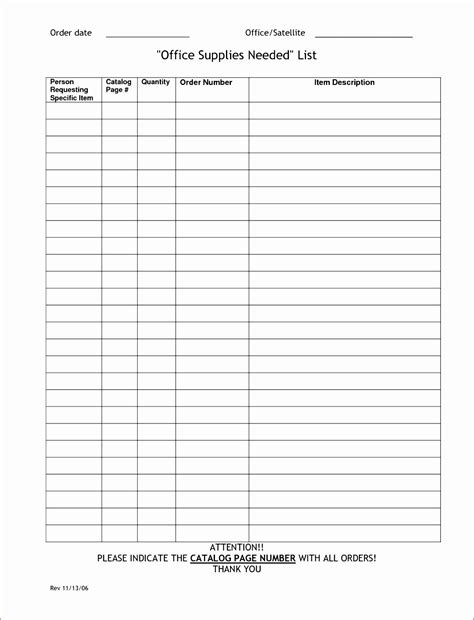 parts order form template excel
