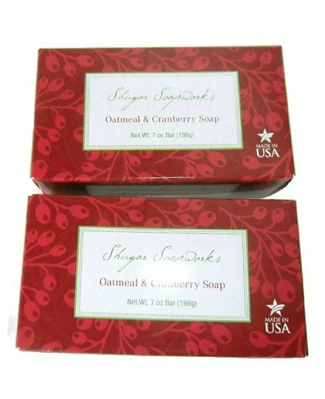 2 Shugar Soapworks Oatmeal Cranberry Natural Pure Vegan Body Hand Soap Bar 7 Oz Ebay