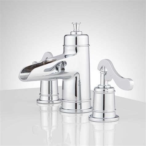 Faucets for vessel sinks usually have an. Melton Widespread Waterfall Bathroom Faucet - Bathroom