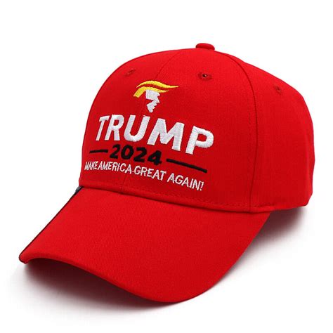 Trump 2024 Hat Maga Cap Baseball Kag Usa Keep America Great Again Red Gold Fy Ebay