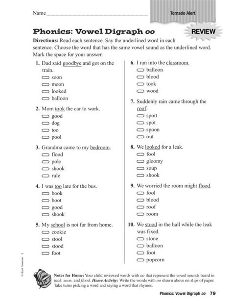 Phonics Vowel Digraph Oo Worksheet Lesson Planet Special Education