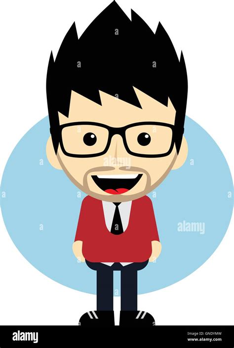 Geek Cartoon Nerd Character Stock Vector Image And Art Alamy