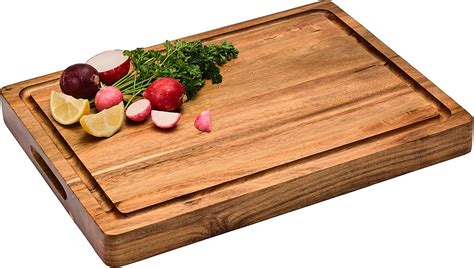 Large Reversible Multipurpose Thick Acacia Wood Cutting Board 16x12x1
