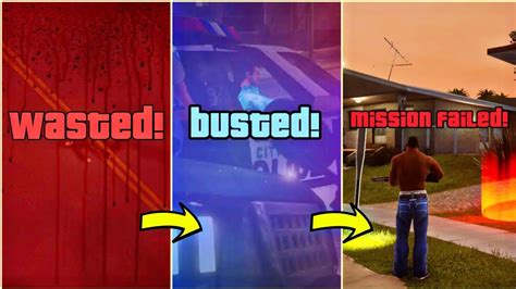 Wasted🩸 Busted👮🏽 And Mission Failed In Gta Trilogy Definitive Edition