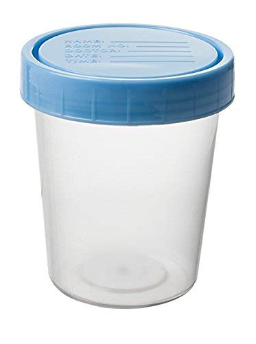 5 Pack Of 4oz Sterile Specimen Cups With Leak Proof Screw On Lids