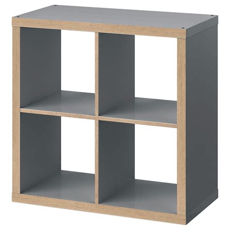 Kallax Grey Wood Effect Cube Storage Unit 77x77 Cm Ikea