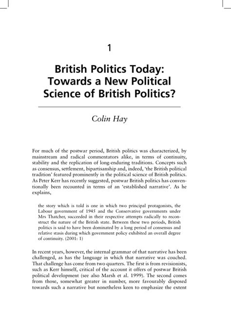 British Politics Today Pdf Prediction Political Science