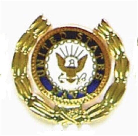 Military Hat Lapel Pin Navy Wreath Pin New Ebay