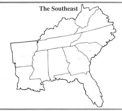 Map Of The Southeast States And Capitals