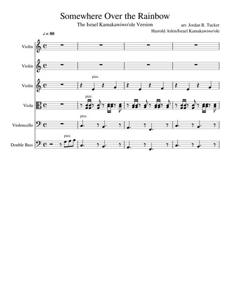 Music sheet for violin by nazlin_nasir in taxonomy_v4 > sheet music. Somewhere Over the Rainbow sheet music for Violin, Viola ...