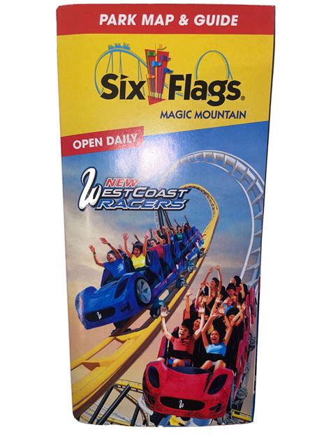 Six Flags Magic Mountain Park Map And Guide 2021 Including West Coast