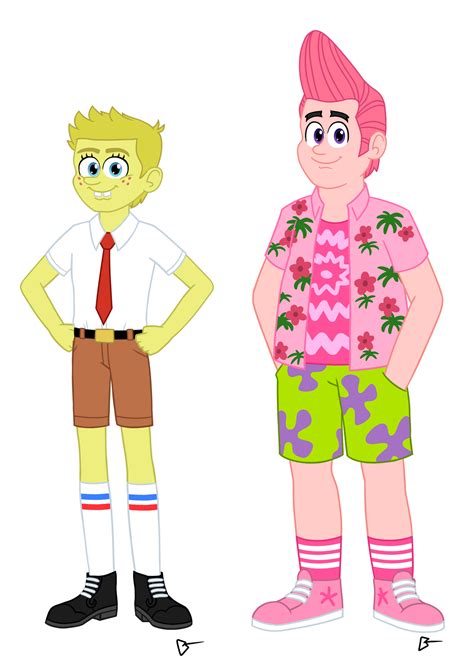 Spongebob And Patrick Equestria Girls Style By Gianlucarugergr On