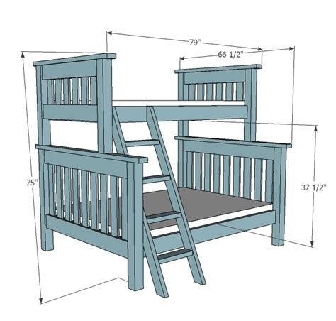 Bunk Bed Plans Full Over Queen Pdf Woodworking