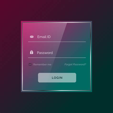 Web Login Template With Blue Button Vector Free Download