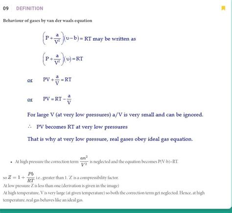 At Low Pressure Van Der Waals Equation Is Reduced To P Av2 V