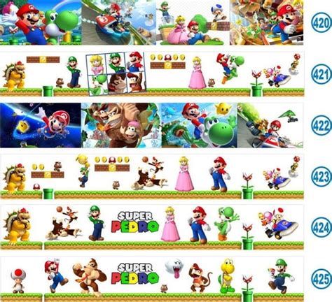 Adesivos Faixas Border Papel Parede Quarto Super Mario Bross No Elo7