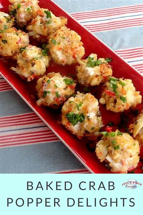 Baked Crab Popper Delights Recipe Appetizer Recipes Crab Appetizer