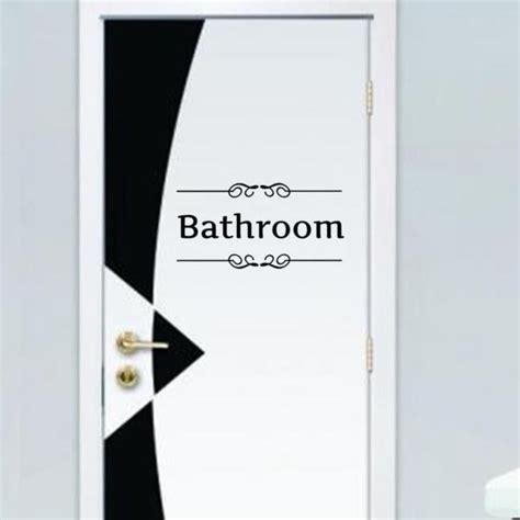 Jual Stiker Pintu Kamar Mandi Bathroom Wall Sticker Dekorasi Rumah Toilet Putih Shopee Indonesia