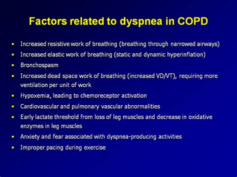 Factors Related To Dyspnea In Copd Dyspnea In Copd Activity Two