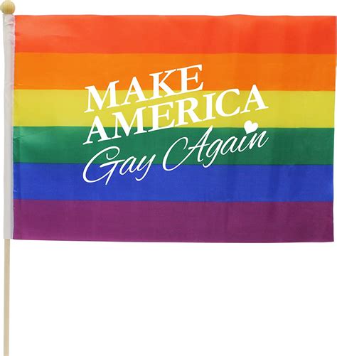 Gay Pride Rainbow Flags 12 X 18 Make America Gay Again Patio Lawn And Garden