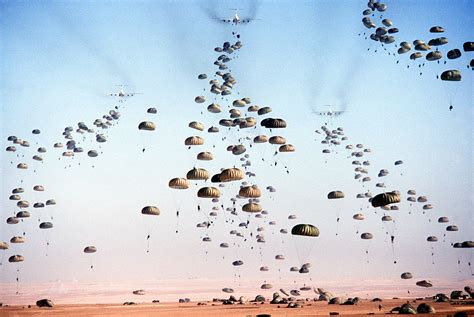 Mass Drop Paratroopers Airborne Army Airborne Ranger Paratrooper