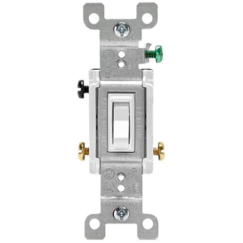 Leviton 15 Amp 3 Way Toggle Switch White R62 01453 02w The Home Depot