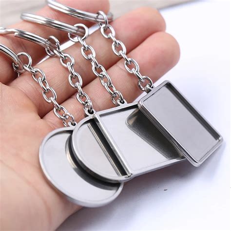 Stainless Steel Keychain Base Setting Stainless Steel Jewelry Findings 2pcs Aliexpress