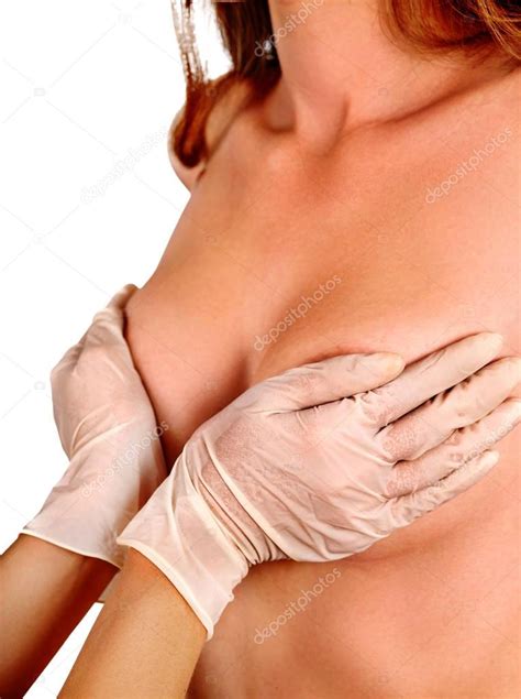 Brust Untersuchung durch Arzt nackt weiblichen Körperteil Stockfoto