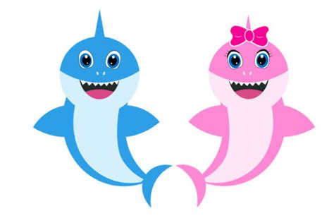 Baby Shark Svg Girl Shark Clipart Pink Graphic By Lillyrosy