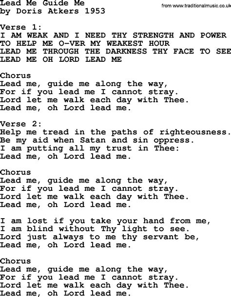 Lead Me Guide Me Lyrics Catholic - LyricsWalls