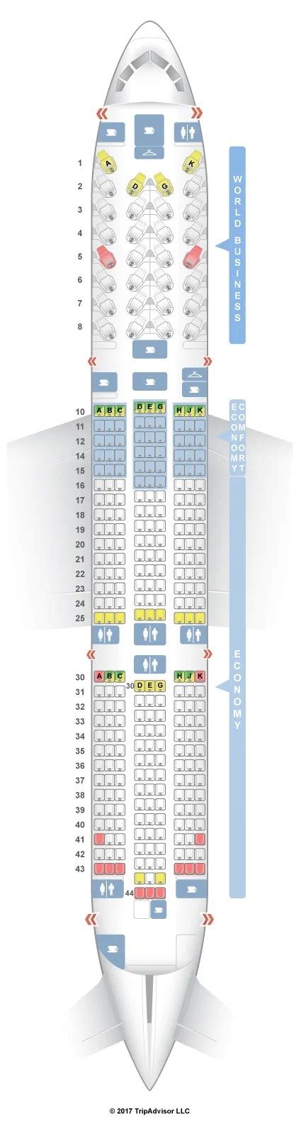 Etihad Airways Boeing 787 9 Seat Map