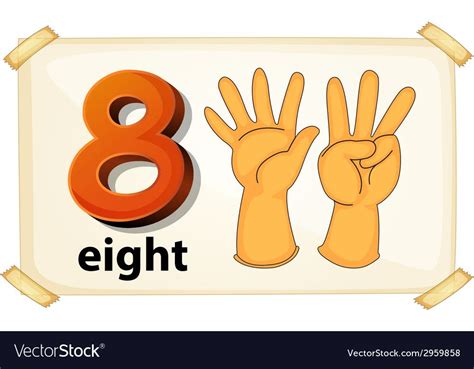 A Flashcard Number Eight Download A Free Preview Or High Quality Adobe