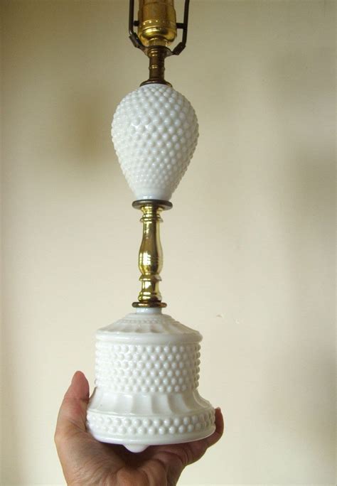 Vintage Hobnail Milk Glass Lamp By Lookonmytreasures On Etsy