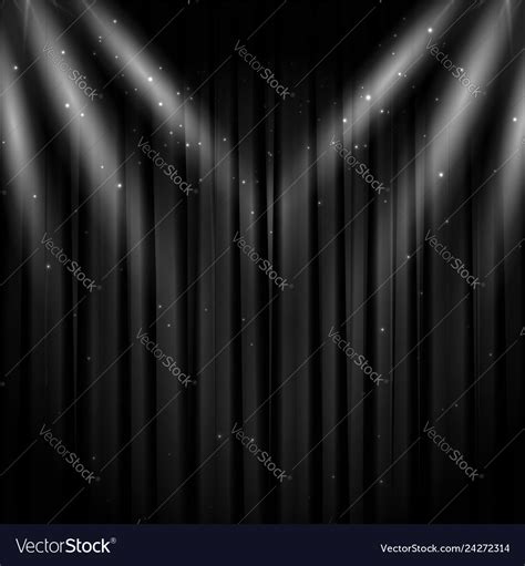 Black Stage Curtain Background Royalty Free Vector Image