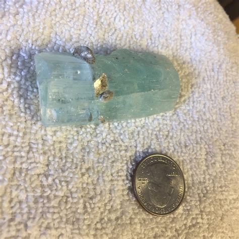Large Aquamarine Crystal With Mica Inclusions All Natural And Spectacular