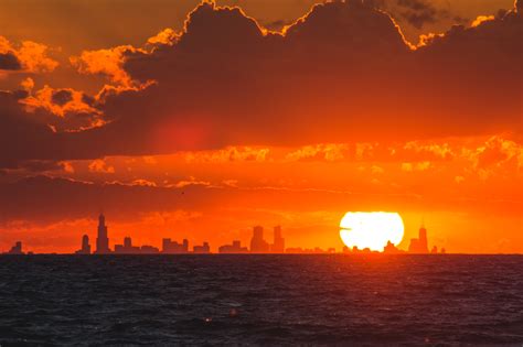 Sunset Through The Chicago Skyline Ttm