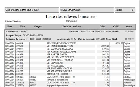 Le relevé de compte bancaire ou extrait de compte est un résumé de l'ensemble des opérations financières ayant eu lieu sur un compte géré par une banque ou une autre institution financière pendant une certaine période. Intégration relevé bancaire