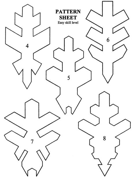 Snowflake Patterns For Paper Folded Snowflakes Snowflake Patterns