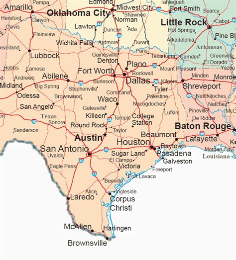 South Texas Coast Map Middle East Political Map
