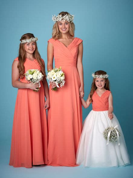 Full Length V Neck Chiffon Bridesmaids Dress With Cross Over Pleated